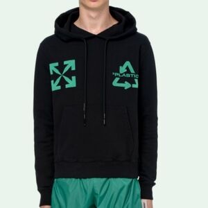 Off-White  Universal Key Slim Black Mint Hoodie Size L